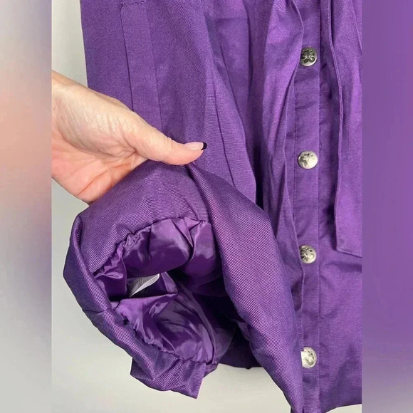 House of Dereon Sleeveless Belted Purple Dress Bubble Hem Pockets Womens Size 3X - Picture 6 of 13